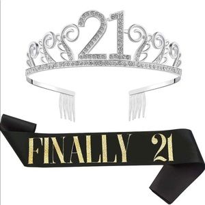 21st birthday sash and tiara 🎂